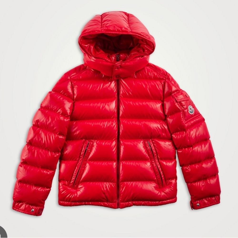 Moncler Maya red puffer